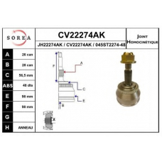 CV22274AK EAI Шарнирный комплект, приводной вал