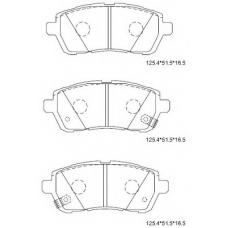 KD3748 ASIMCO Комплект тормозных колодок, дисковый тормоз