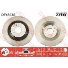DF4893S TRW Тормозной диск