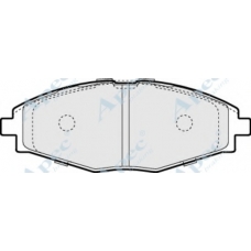PAD1038 APEC Комплект тормозных колодок, дисковый тормоз