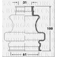 BCB6092 BORG & BECK Пыльник, приводной вал