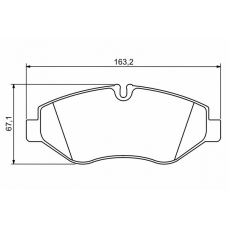 0 986 494 293 BOSCH Комплект тормозных колодок, дисковый тормоз