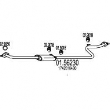 01.56230 MTS Средний глушитель выхлопных газов