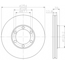 8DD 355 114-551 HELLA PAGID Тормозной диск