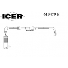 610479 E ICER Сигнализатор, износ тормозных колодок