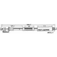 FBH6986 FIRST LINE Тормозной шланг