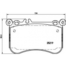 8DB 355 019-611 HELLA Комплект тормозных колодок, дисковый тормоз