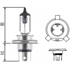 8GJ 002 525-366 HELLA Лампа накаливания, основная фара; Лампа накаливани