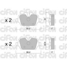 822-641-0 CIFAM Комплект тормозных колодок, дисковый тормоз