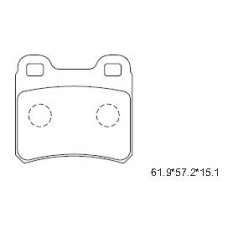KD7731 ASIMCO Комплект тормозных колодок, дисковый тормоз