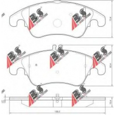 37586 ABS Комплект тормозных колодок, дисковый тормоз