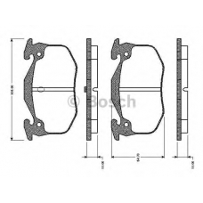 0 986 TB2 078 BOSCH Комплект тормозных колодок, дисковый тормоз