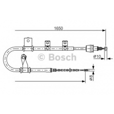 1 987 482 210 BOSCH Трос, стояночная тормозная система