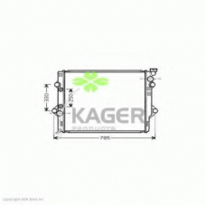 31-2536 KAGER Радиатор, охлаждение двигателя