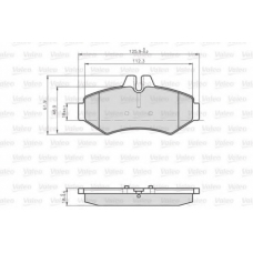 872021 VALEO Комплект тормозных колодок, дисковый тормоз