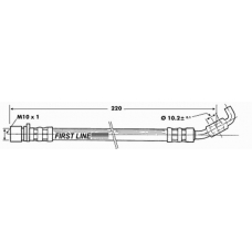 FBH6195 FIRST LINE Тормозной шланг