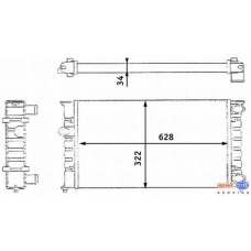 8MK 376 713-421 HELLA Радиатор, охлаждение двигателя