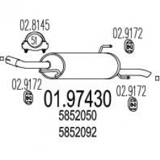 01.97430 MTS Глушитель выхлопных газов конечный