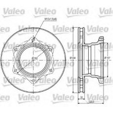 187106 VALEO Тормозной диск