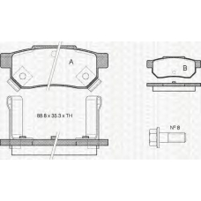 8110 10014 TRIDON Brake pads - rear