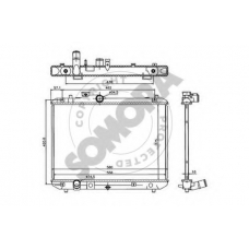 301540 SOMORA Радиатор, охлаждение двигателя