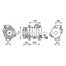 HDK289 AVA Компрессор, кондиционер