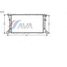 FD2205 AVA Радиатор, охлаждение двигателя