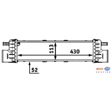 8ML 376 723-191 HELLA Интеркулер