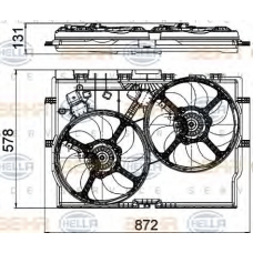 8EW 351 041-441 HELLA Вентилятор, охлаждение двигателя