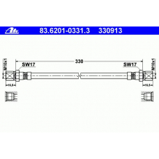 83.6201-0331.3 ATE Тормозной шланг
