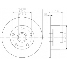 8DD 355 120-151 HELLA PAGID Тормозной диск