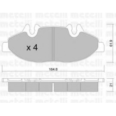 22-0575-0 METELLI Комплект тормозных колодок, дисковый тормоз