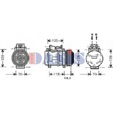 851403N AKS DASIS Компрессор, кондиционер
