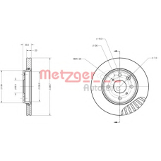 6110059 METZGER Тормозной диск