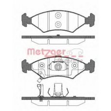 0502.22 METZGER Комплект тормозных колодок, дисковый тормоз