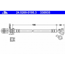 24.5269-0195.3 ATE Тормозной шланг