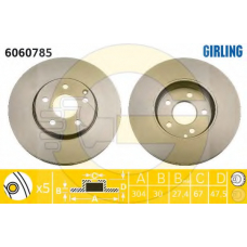 6060785 GIRLING Тормозной диск