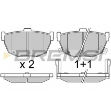 BP2967 BREMSI Комплект тормозных колодок, дисковый тормоз