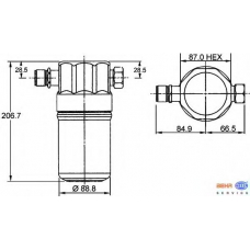 8FT 351 192-041 HELLA Осушитель, кондиционер