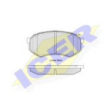 182182 ICER Комплект тормозных колодок, дисковый тормоз