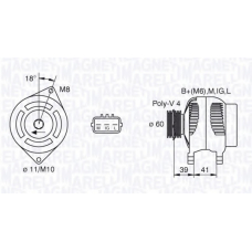 063377438010 MAGNETI MARELLI Генератор