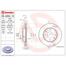 09.A352.10 BREMBO Тормозной диск