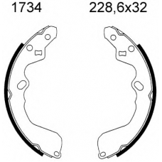 01734 BSF Комплект тормозных колодок
