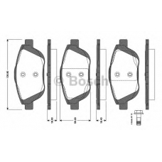 0 986 TB3 094 BOSCH Комплект тормозных колодок, дисковый тормоз