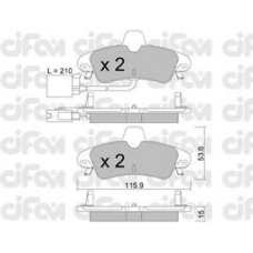 822-143-2 CIFAM Комплект тормозных колодок, дисковый тормоз