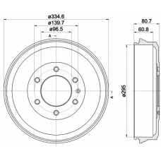 8DT 355 302-591 HELLA PAGID Тормозной барабан