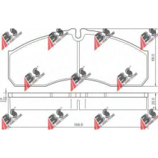 37379 ABS Комплект тормозных колодок, дисковый тормоз