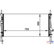 8MK 376 764-411 HELLA Радиатор, охлаждение двигателя