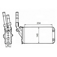 58643 NRF Теплообменник, отопление салона