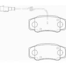 FD7346V NECTO Комплект тормозных колодок, дисковый тормоз